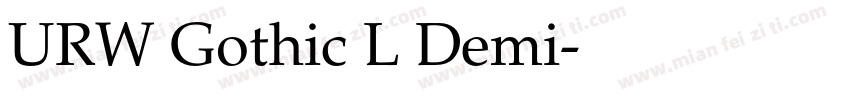 URW Gothic L Demi字体转换